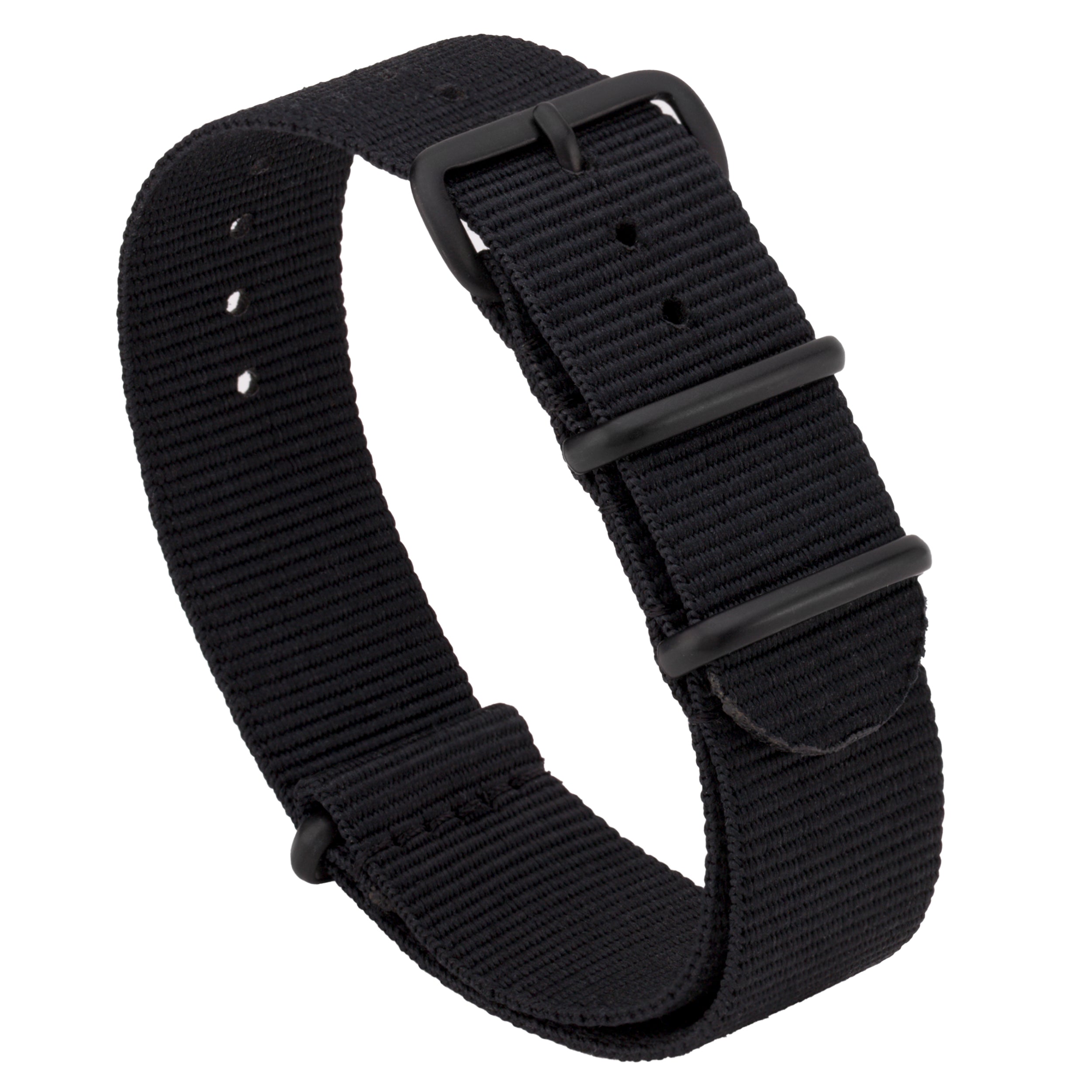 Coach Compatible Green Nylon Watch Band Strap Belt Army Military Ballistic Black Buckle #6034