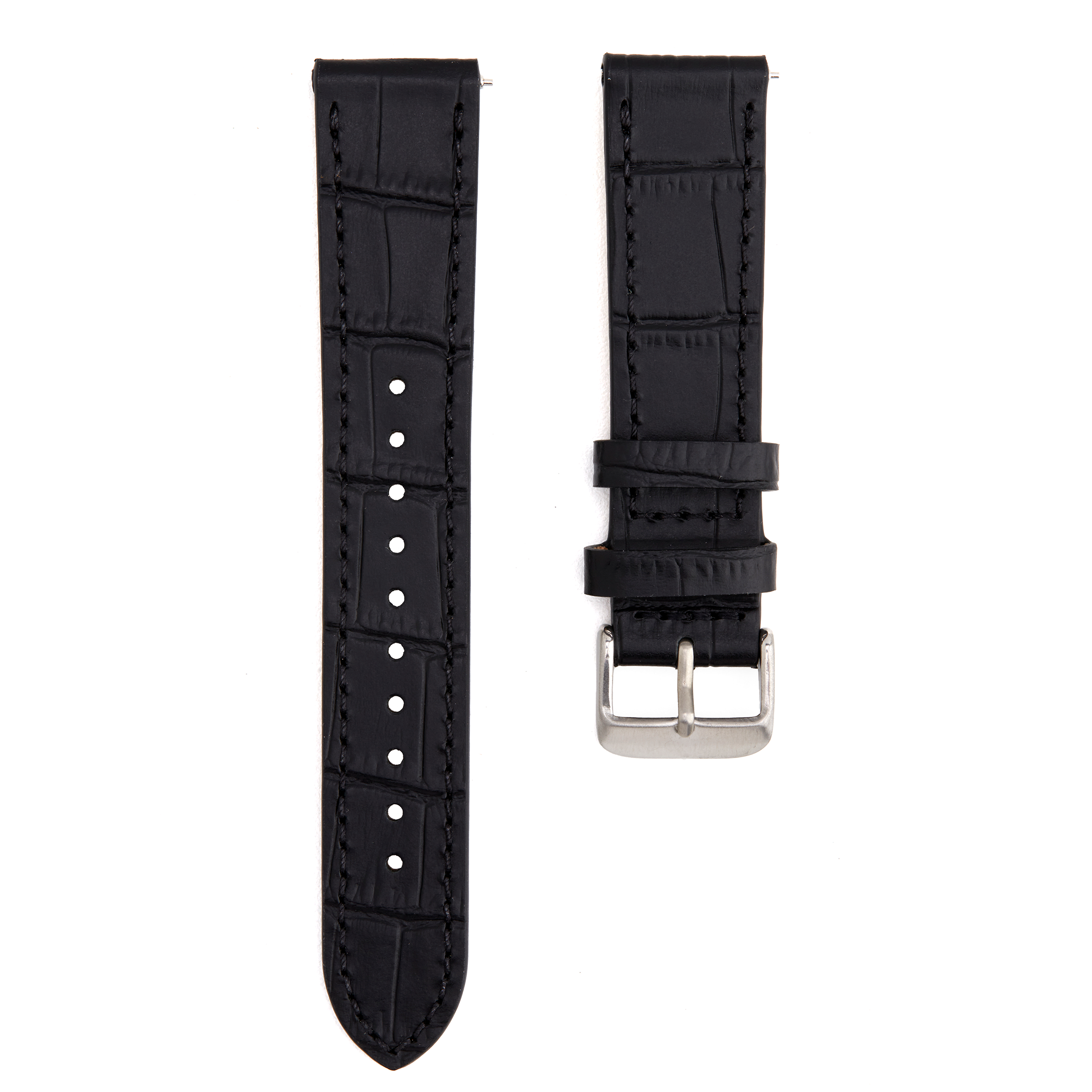 Benchmark Basics Leather Zulu Watchband - Crazy Horse Oiled NATO Strap -  Black PVD Hardware (20mm, Dark Brown) : Amazon.in: Watches